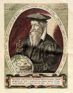Gerhard Mercator, Kupferstich von Frans Hogenberg 1574